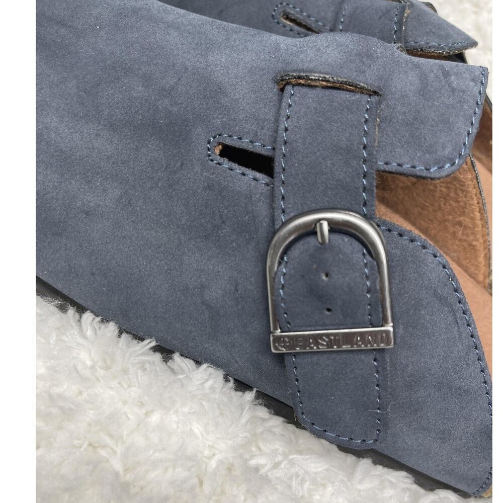 Eastland Gina Clogs Navy Blue Shoes Buckle Slip On Comfort Womens Size 9 Soft - Picture 7 of 12